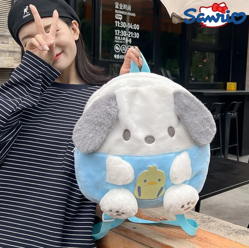

Плюшевая сумка на плечо Sanrio Pachacco Melody Kuromi, рюкзак, сумка, сумки, вместительные милые детские сумки для девочек