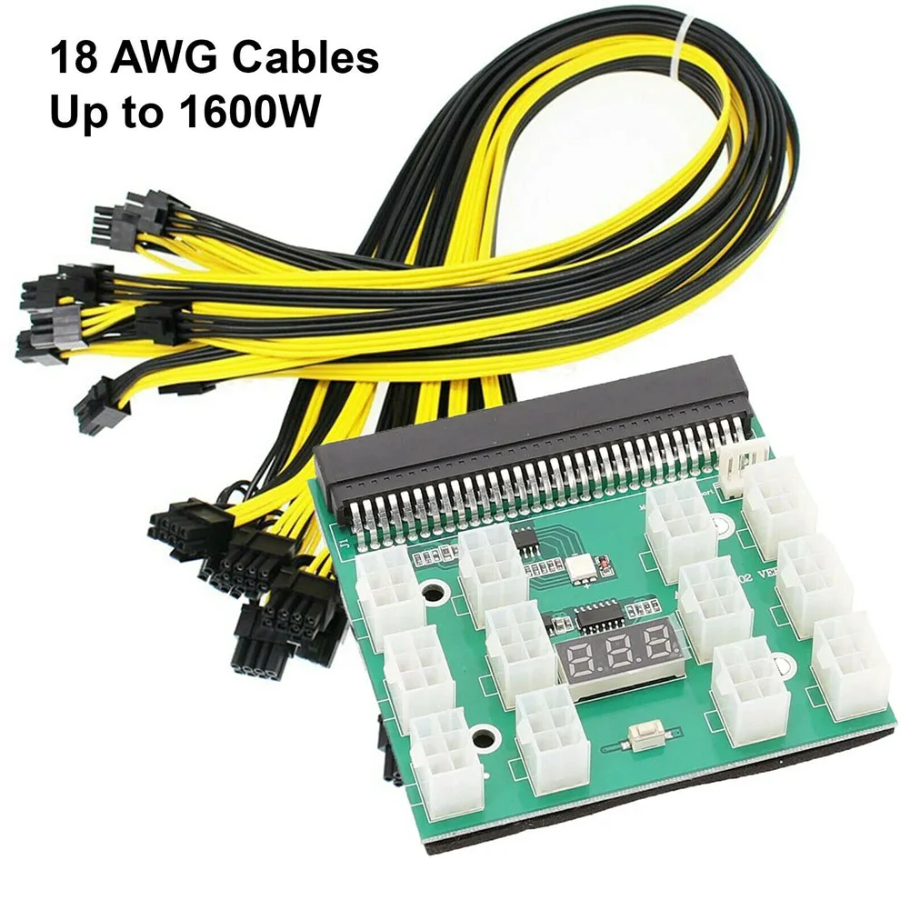 

Accessories Durable Graphics Card Power Module Home Office Portable Server Adapter LED Display Breakout Board For Computer 6pin