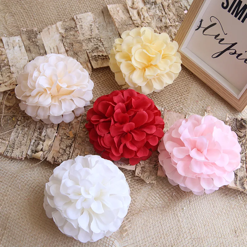 

Artificial Flower Multi-layer Ball Chrysanthemum, 10cm, Champagne Color Wedding Flower Wall, Valentine's Day, Home Decoration,