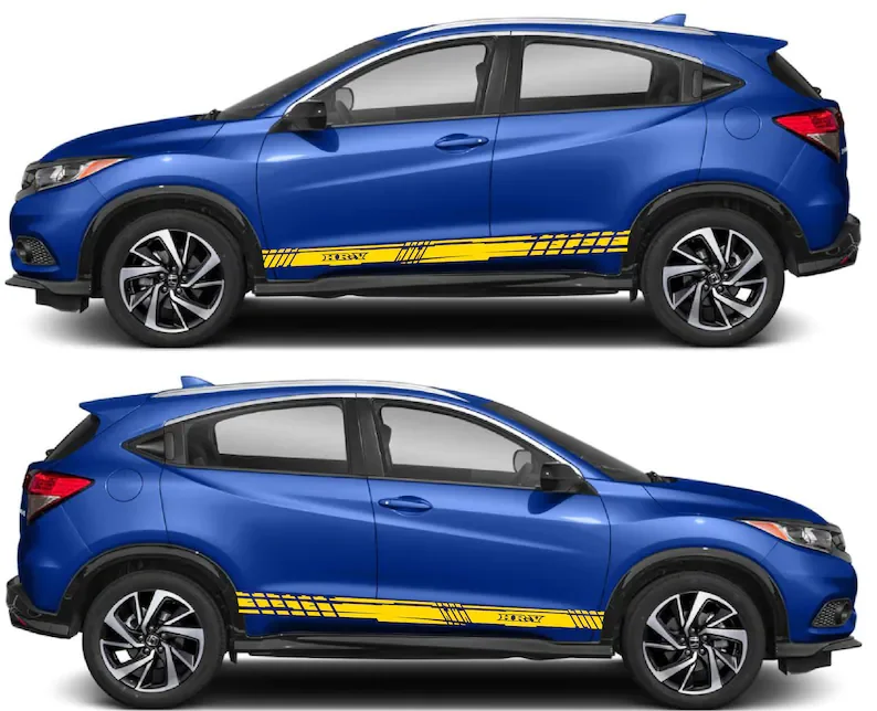 

Спортивная наклейка, наклейка, боковые двери, полосы, совместимы с Honda HR-V