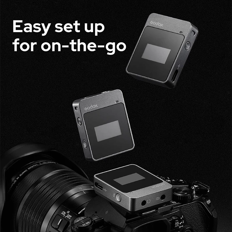 Беспроводной петличный микрофон Godox MoveLink M1 M2 2 4 ГГц для DSLR-камер видеокамер