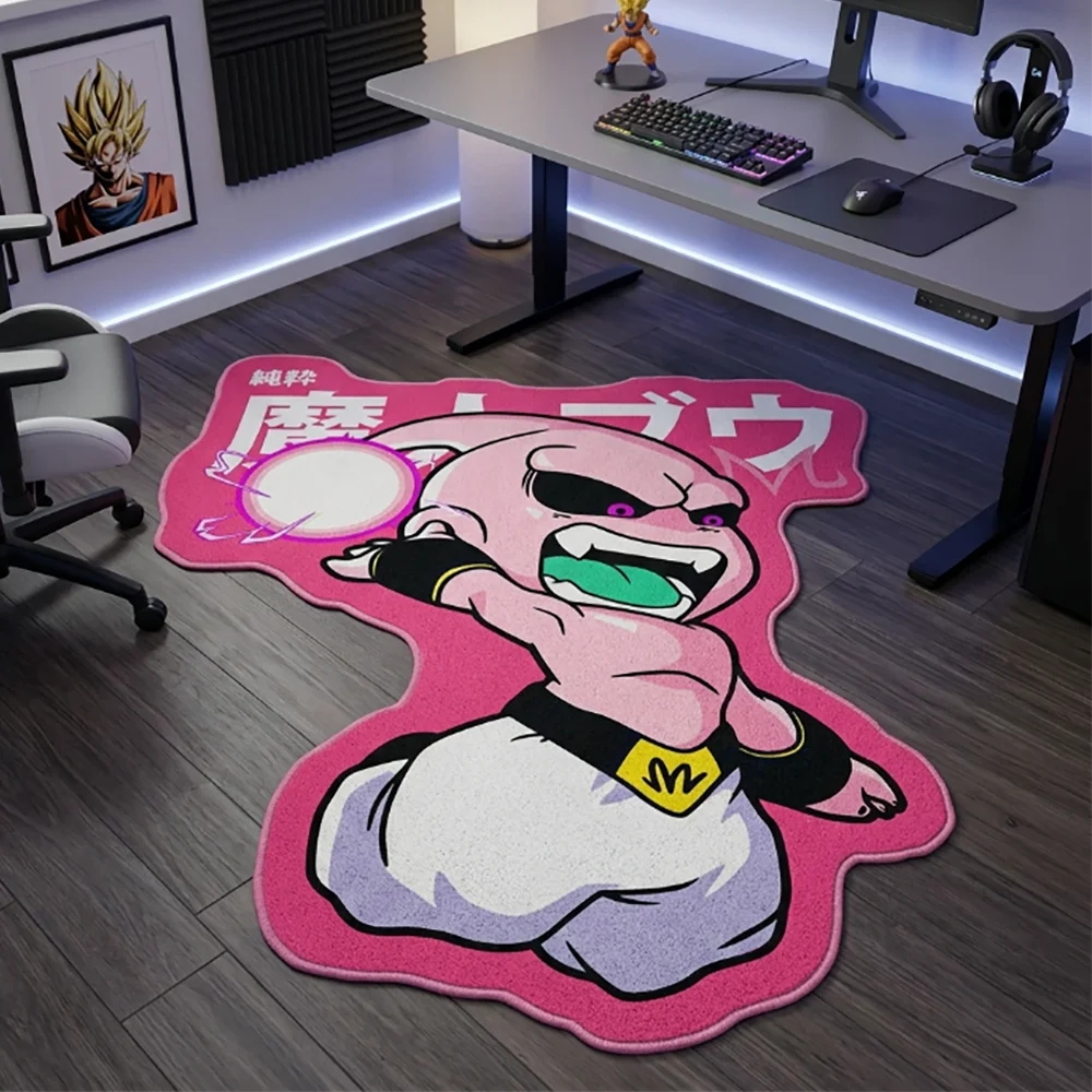 Фото Коврик/напольный коврик с 3D-принтом Dragon Ball Majin Buu Chibi - Мягкий противоскользящий коврик для игровой комнаты и декора спальни №1