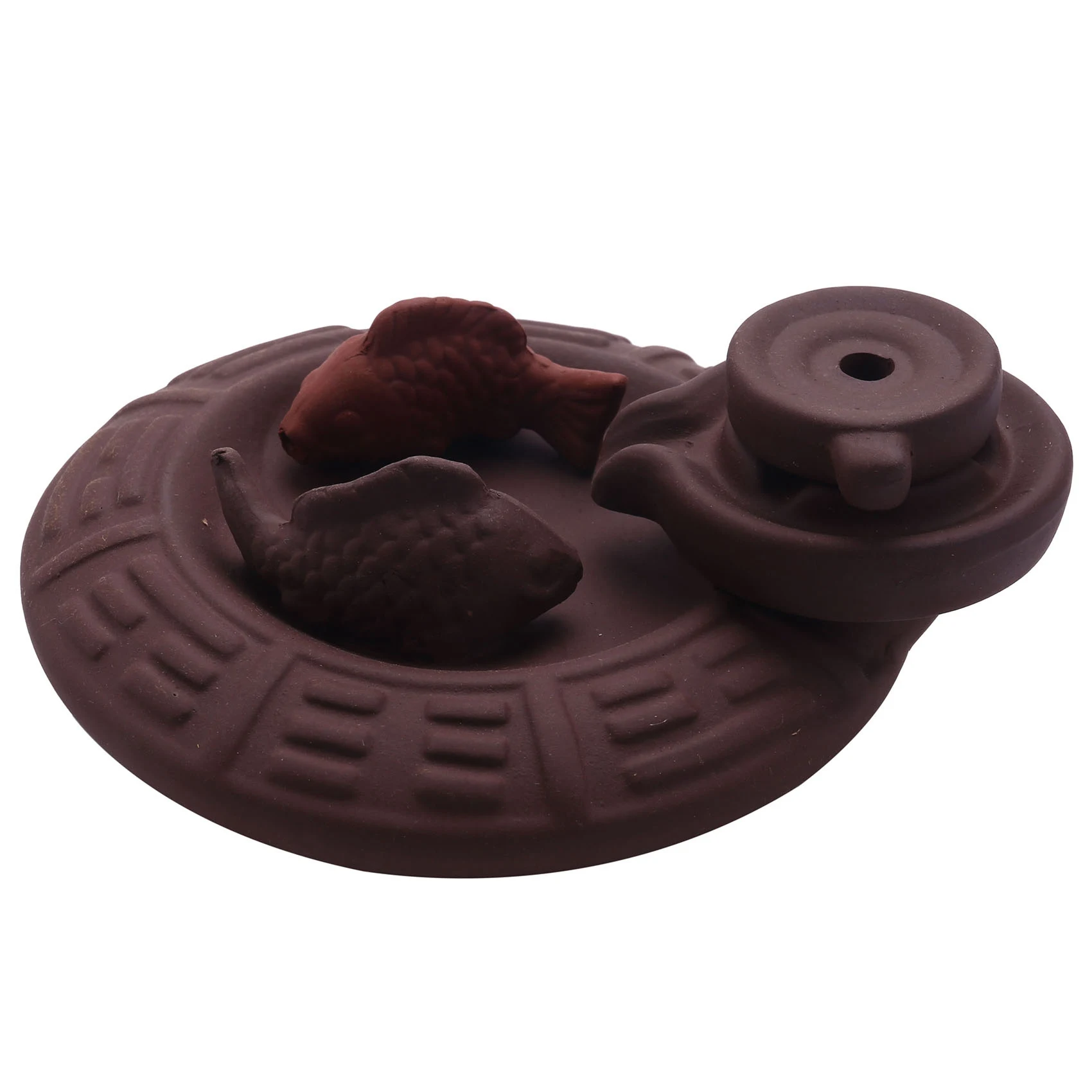 

Ceramic Fish Backflow Incense Burner,Incense Cones Sticks Holder,Perfect For Yoga Room,Home Decoration & Handicraft Gift