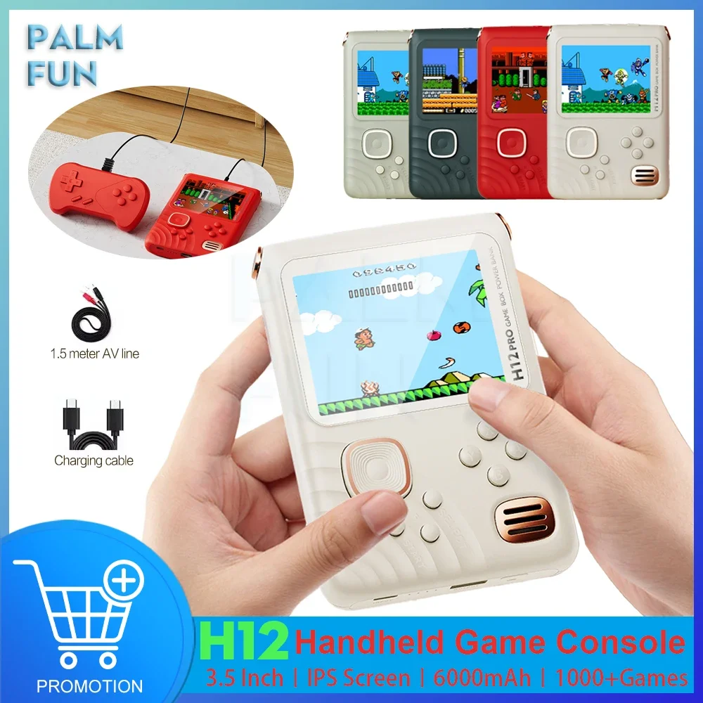 Портативный игровой плеер H12 3 5 дюймов IPS экран портативная игровая консоль в