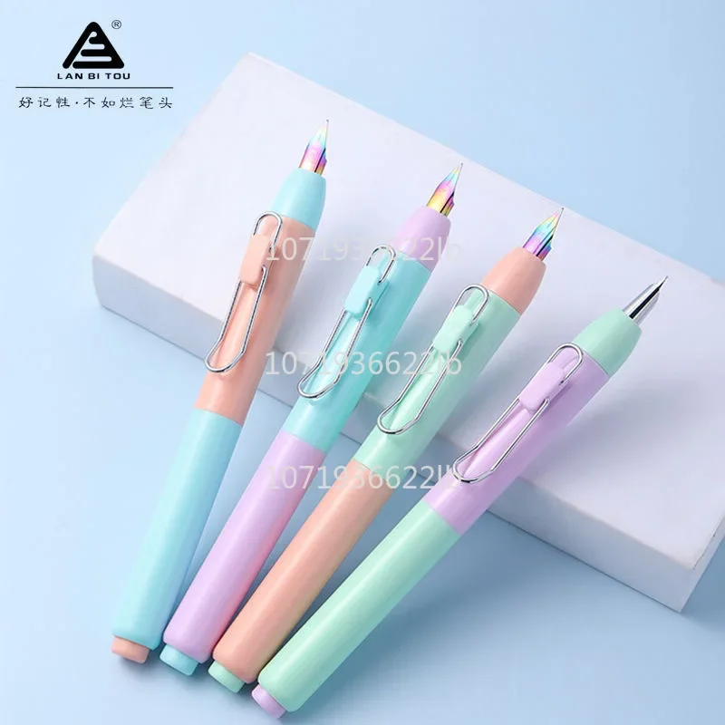 Новая перьевая ручка Lanbitou 3088A выдвижная пластиковая EF F с чернилами для письма