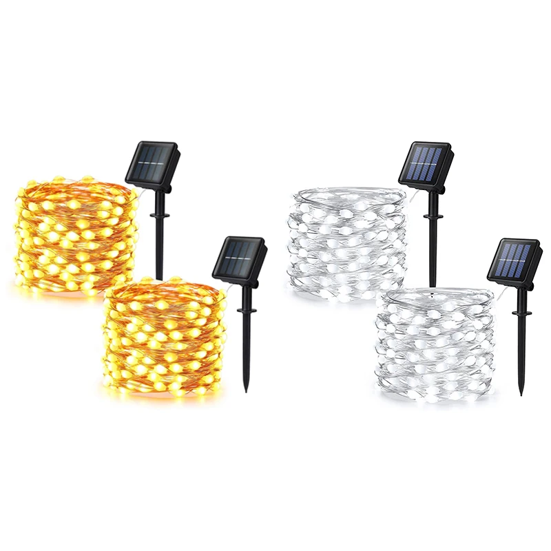 

Гирлянда на солнечной батарее, 2 шт., 33 фута, 100 светодиодов