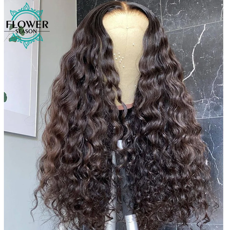 

Fake Scalp Lace Front Wig 13x6 Deep Curly Human Hair Wigs For Black Women Loose Deep HD Lace Frontal Wig Preplucked 180Density