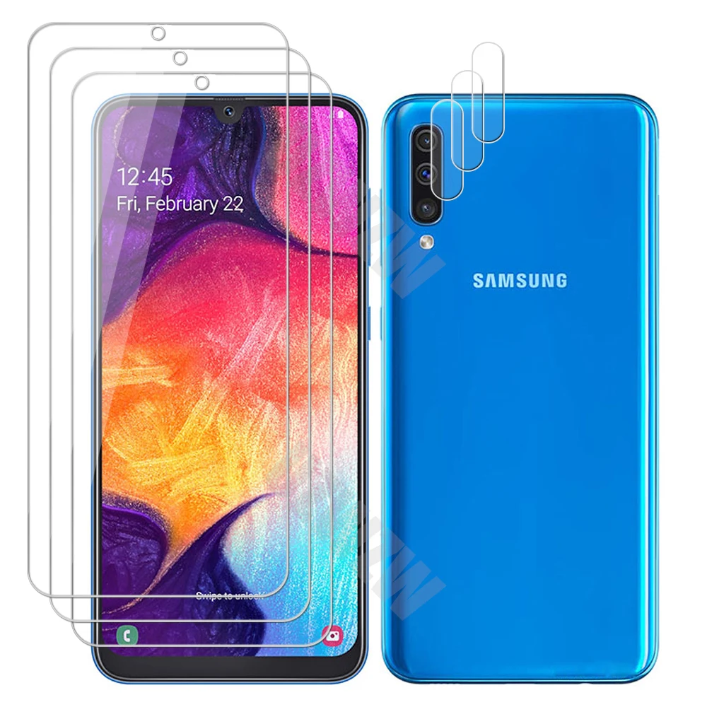 

For Samsung Galaxy A50 Camera Lens Film and Tempered Glass Screen Protector Full Coverage