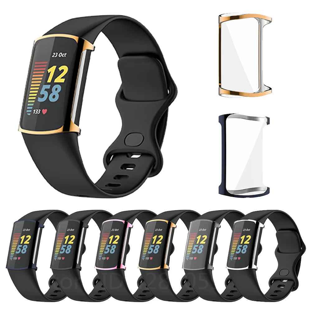 Чехол из ТПУ для Fitbit Charge 5 чехол ультратонкий прозрачный защитный с защитой от