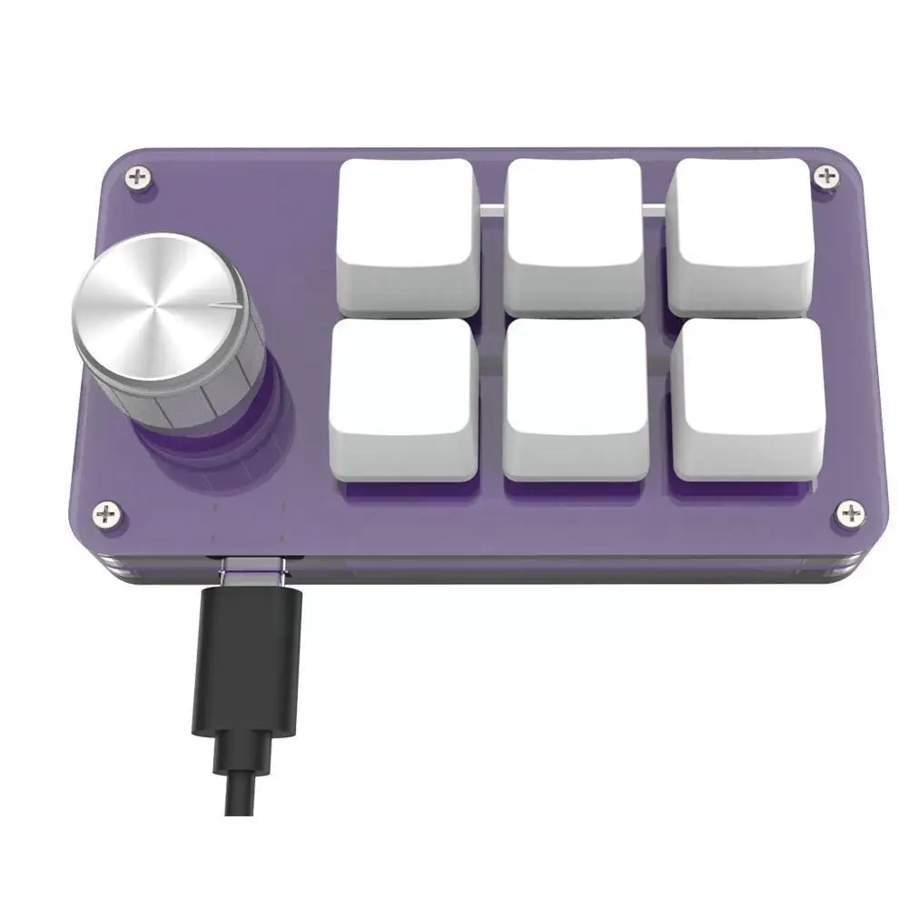 

Мини механическая клавиатура с 6 клавишами, клавиатура с программируемыми клавишами быстрого доступа, копия клавиш и Usb-наклейка на заказ, с...