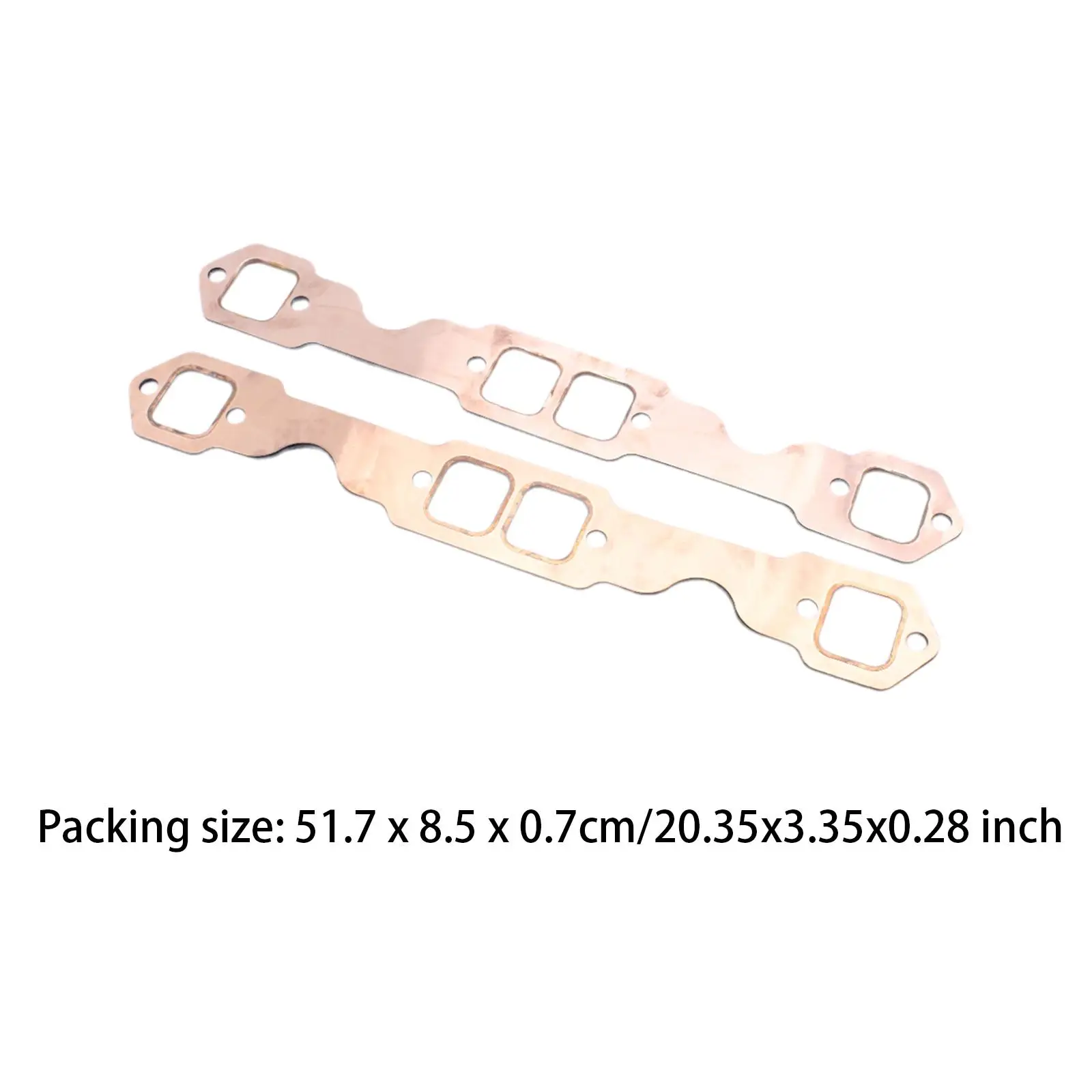 2 медных прокладки выхлопной системы Sbc с квадратным портом для Chevy 400 283
