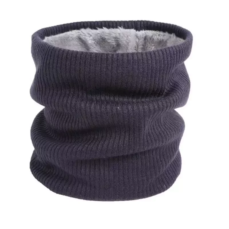 

Winter Warm Knitted Ring Scarves Thick Elastic Knit Children Neck Warmer Boys Girl Plush Scarf Collar