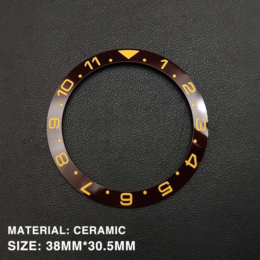 Часы для модификации магазина 38 мм Безель Высококачественная Коричневая