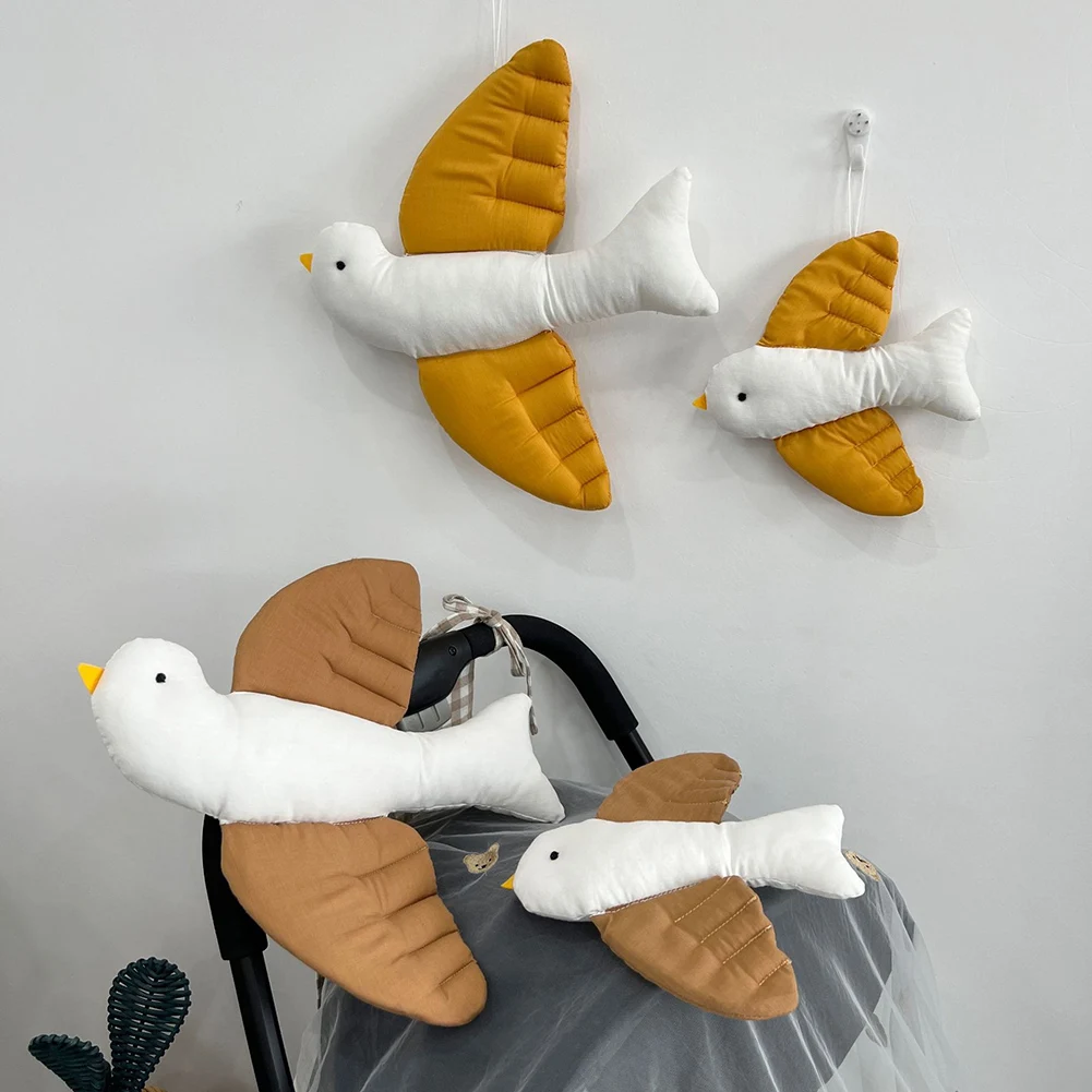 

Nordic Pigeon Pendant Peace Dove Wall Decor For Kids Room Ornaments Handmade Cotton Bird Cute Doll Wall Home Decoration