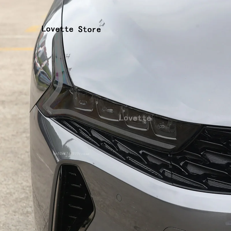 

For Kia K5 2020-2023 Accessories Car Headlight Front Lamp Protective Film Restoration Transparent Black TPU Sticker
