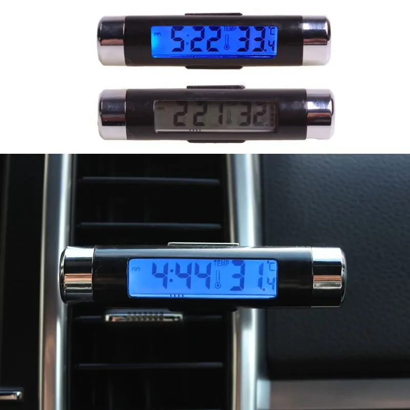 2-in-1 Blue Backlit Led Digital Display Mini