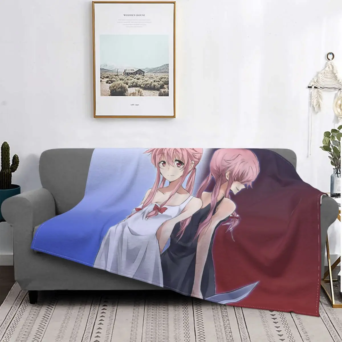 

Одеяла Future Diary Mirai Nikki аниме Yuno Gasai шерстяные пледы постельное белье кушетка персонализированное ультра-мягкое теплое покрывало