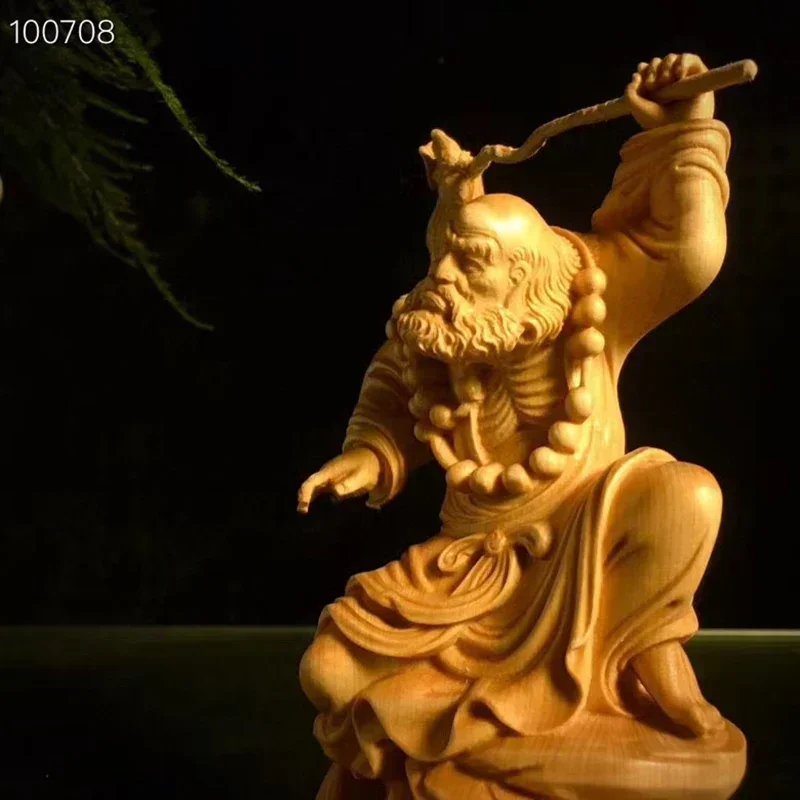 Деревянная Статуэтка Bodhidharma статуэтка Будды с резьбой по дереву украшение для