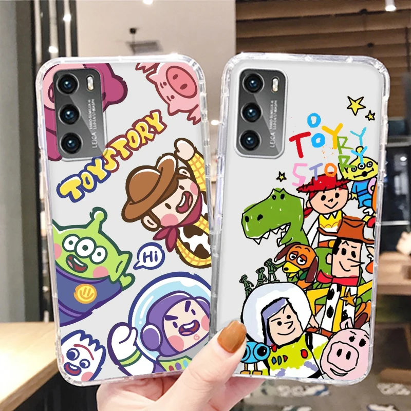 

Disney Toy Story Cute Transparent Phone Case For Huawei P50 P40 P30 P20 Lite P Smart Z Pro Plus 2019 2021 Cover