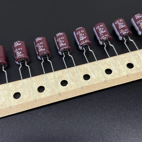 10 шт. алюминиевый электролитический конденсатор NIPPON NCC KY 220 мкФ 25В 8x12 мм