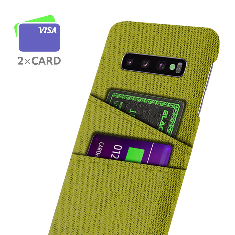

for Samsung Galaxy S10 plus S10e S10+ Cover Luxury Dual Card Fabrics Texture Coque for Galaxy S10e S10 Plus S10+ Funda Capa