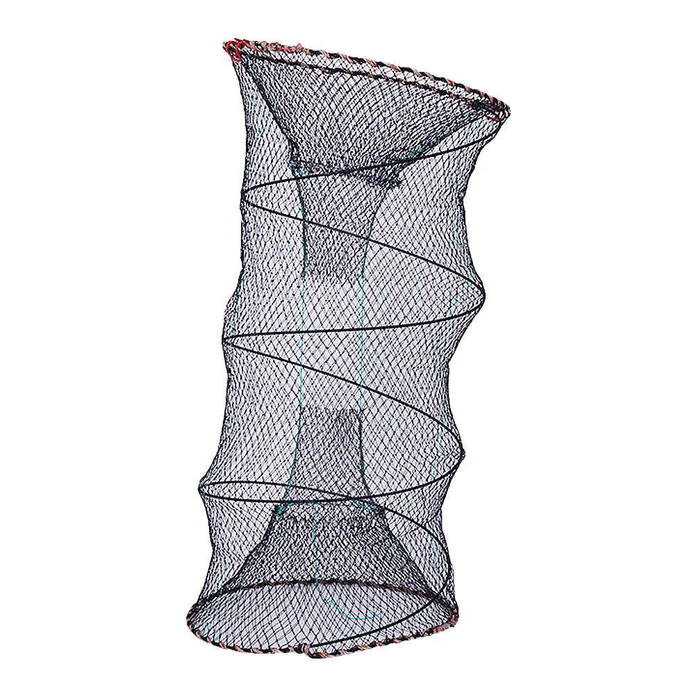 

Net Trap Crab Minnow Bait Crawfish Mesh Cage Collapsible Lobster Foldable Traps Cast Shrimp Crayfish Folded Lures Crawdad Blue