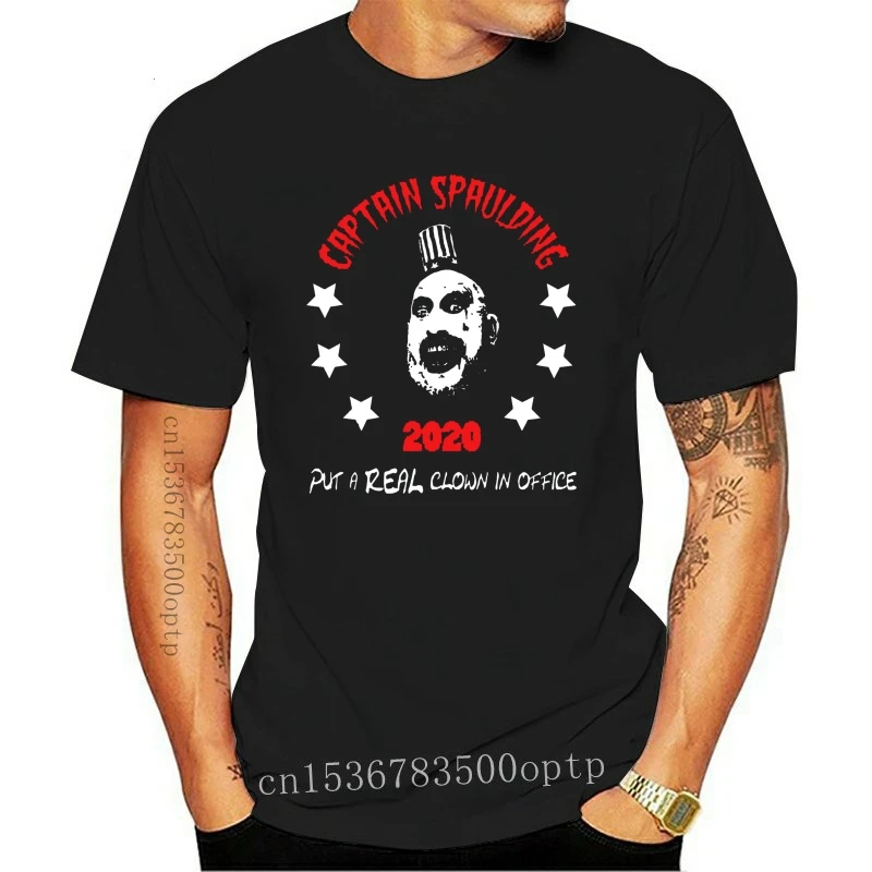 

New 689 Captain Spaulding for President Mens T-shirt scary movie horror clown killer