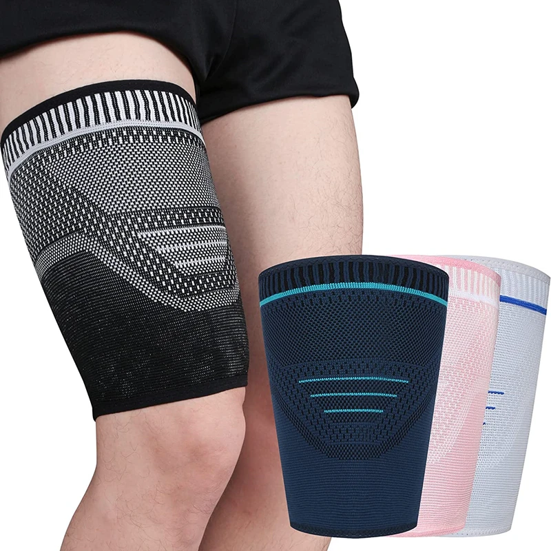 

2pcs/pair Upper Thigh Compression Sleeve Hamstring Support Quad & Groin Compression Sleeves for Improved Blood Circulation Pain