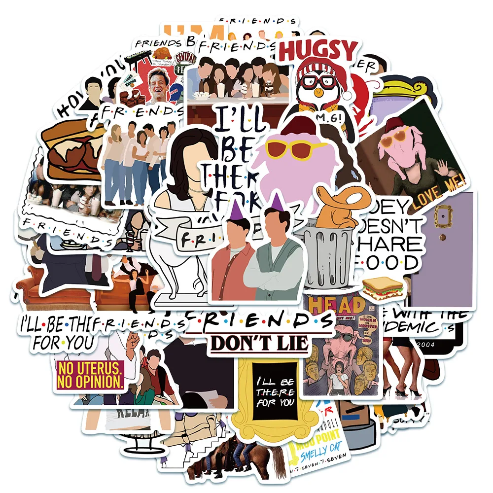 10/30/50PCS US drama Friends Stickers Decals Skateboard Guitar Suitcase Freezer Motorcycle Graffit DIY Cartoon Sticker Kid Gift