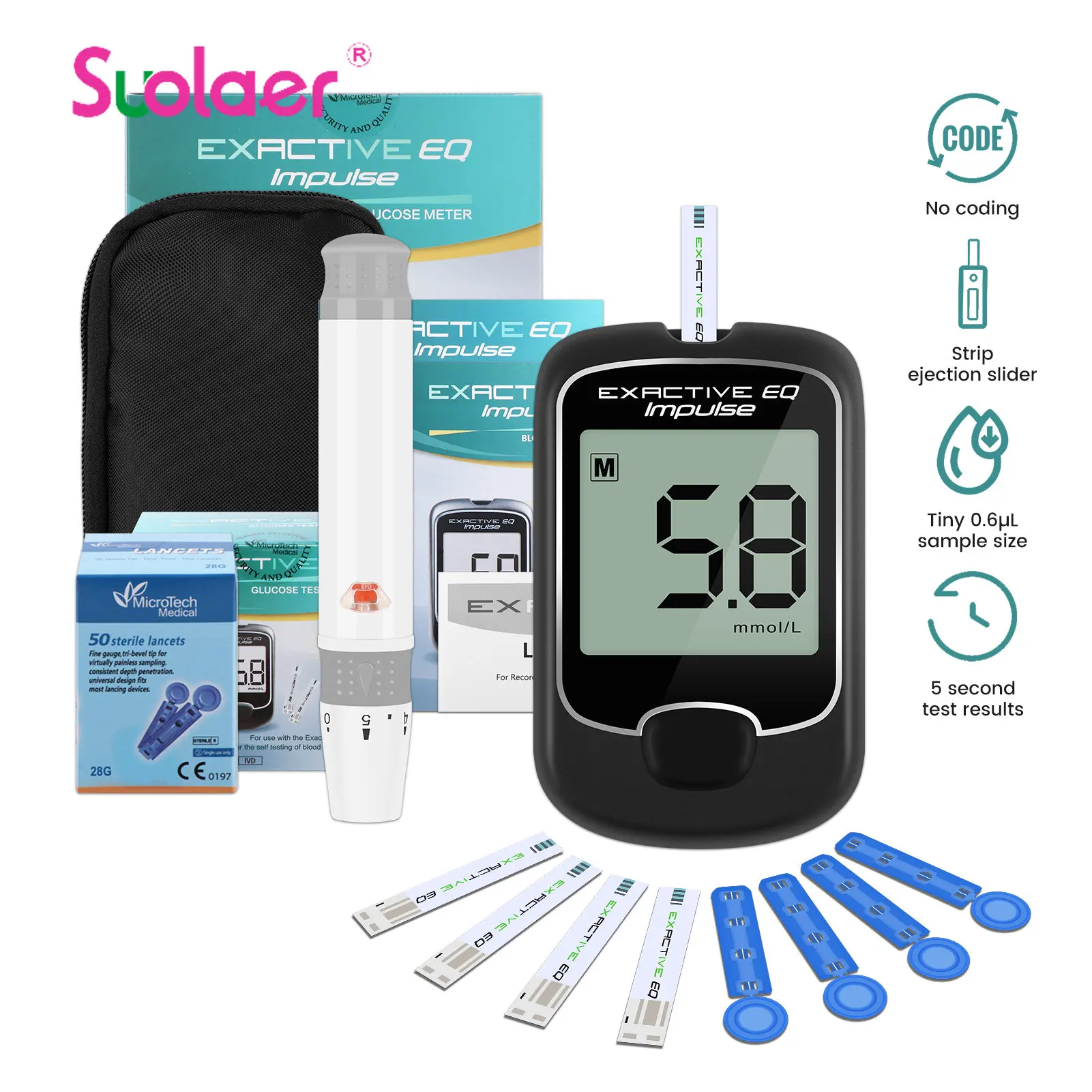 

Глюкометра глюкометра с ланцетами, 50 тест-полосок