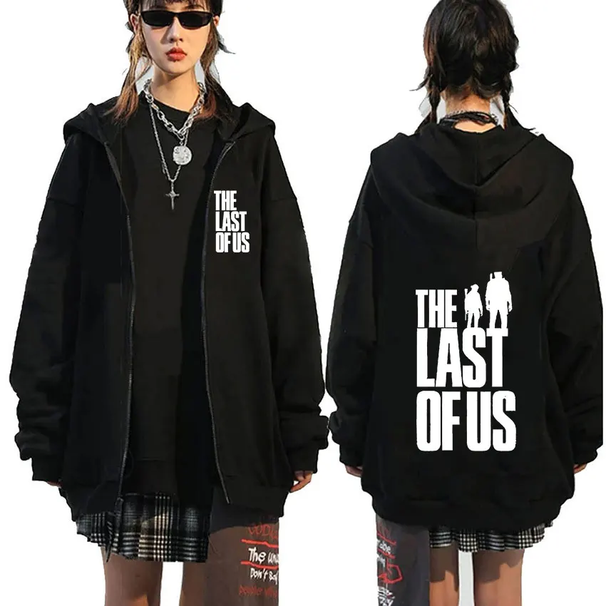Толстовка с принтом на молнии The Last of Us для мужчин и женщин модный пуловер в стиле
