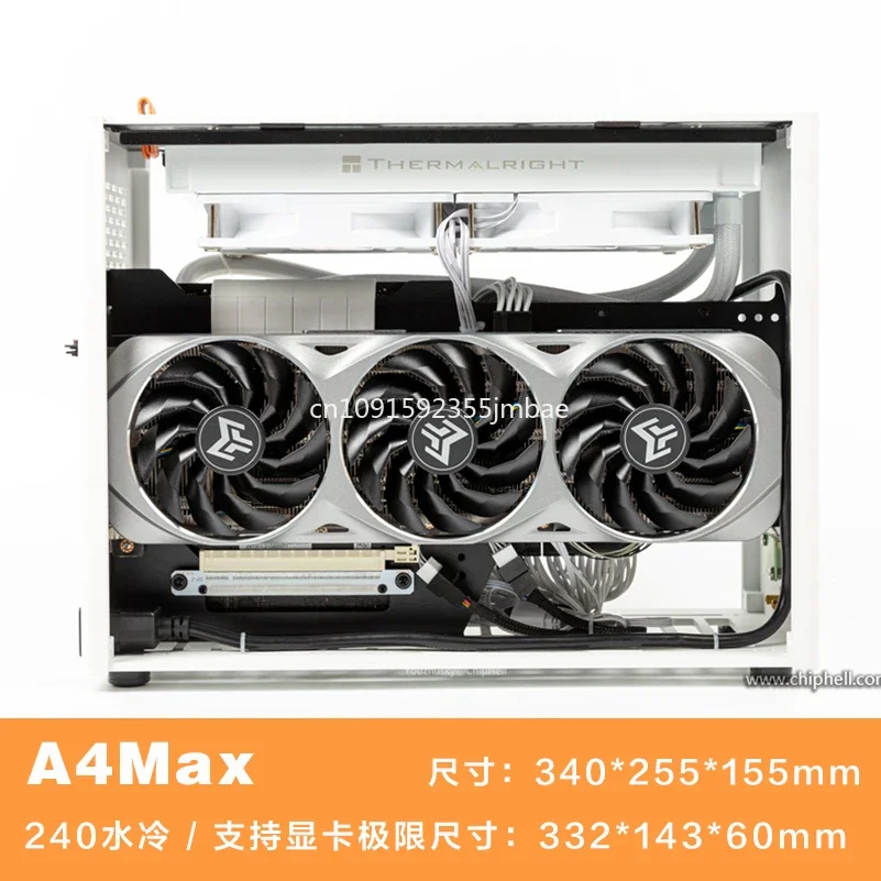 Фото AKLLA A4pro + ITX mini, полностью алюминиевый корпус, блок питания SFX, водяное охлаждение 280, в наличии №3