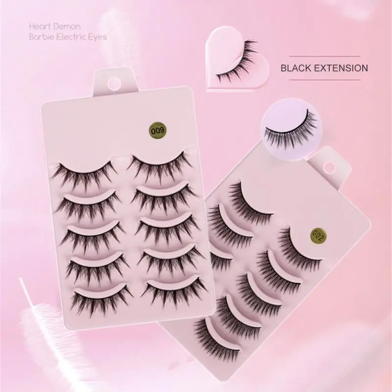 

Little Devil Comic False Eyelashes 5 Pairs False Eyelashes Natural Academy Wind Long Makeup 3d Eye Cosmetics Extension Eyelash