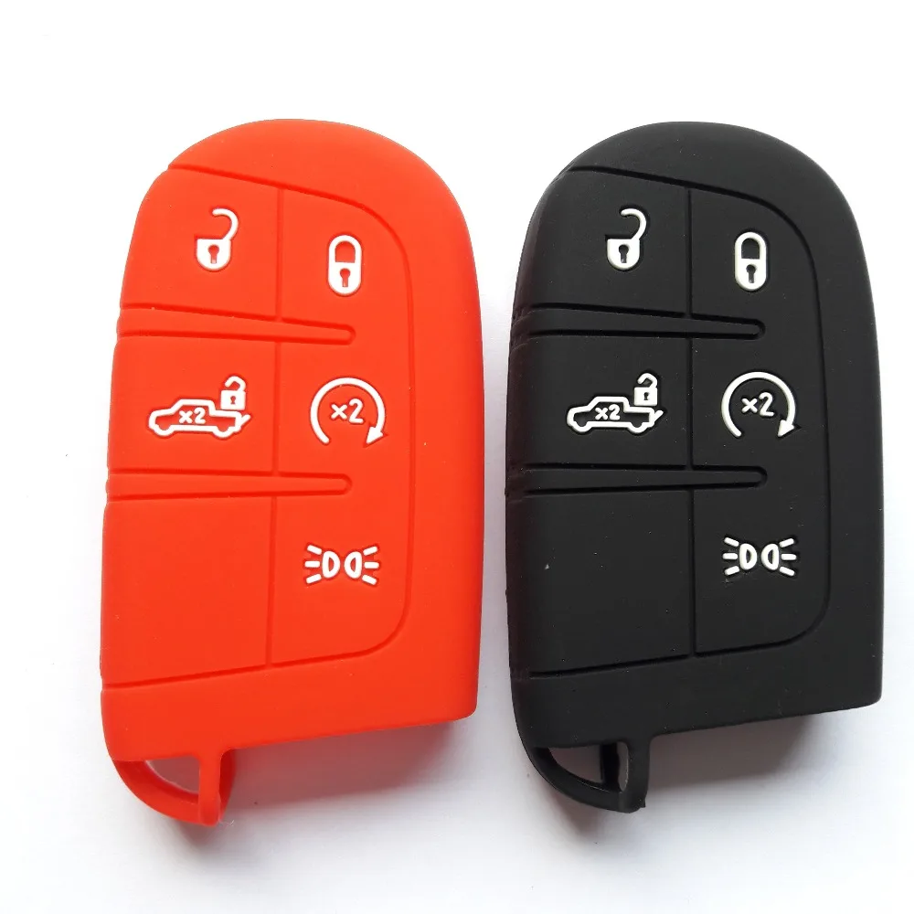 Protecting Skin Jacket For Jeep Silicone Remote Holder Dodge Chrysler 5 Button Smart Key Case Cover | Автомобили и мотоциклы