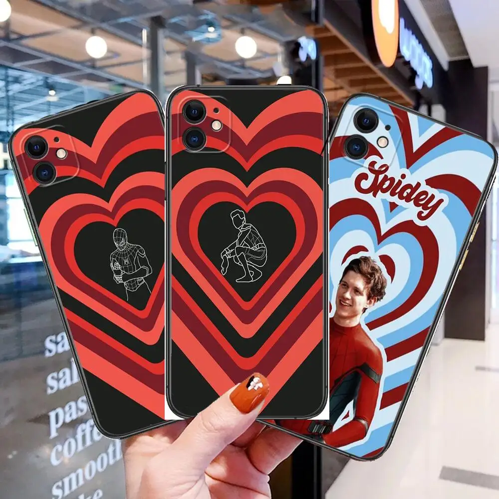 

SpiderMan Marvel LOVE Phone Cases For iphone 13 Pro Max case 12 11 Pro Max 8 PLUS 7PLUS 6S XR X XS 6 mini se mobile cell
