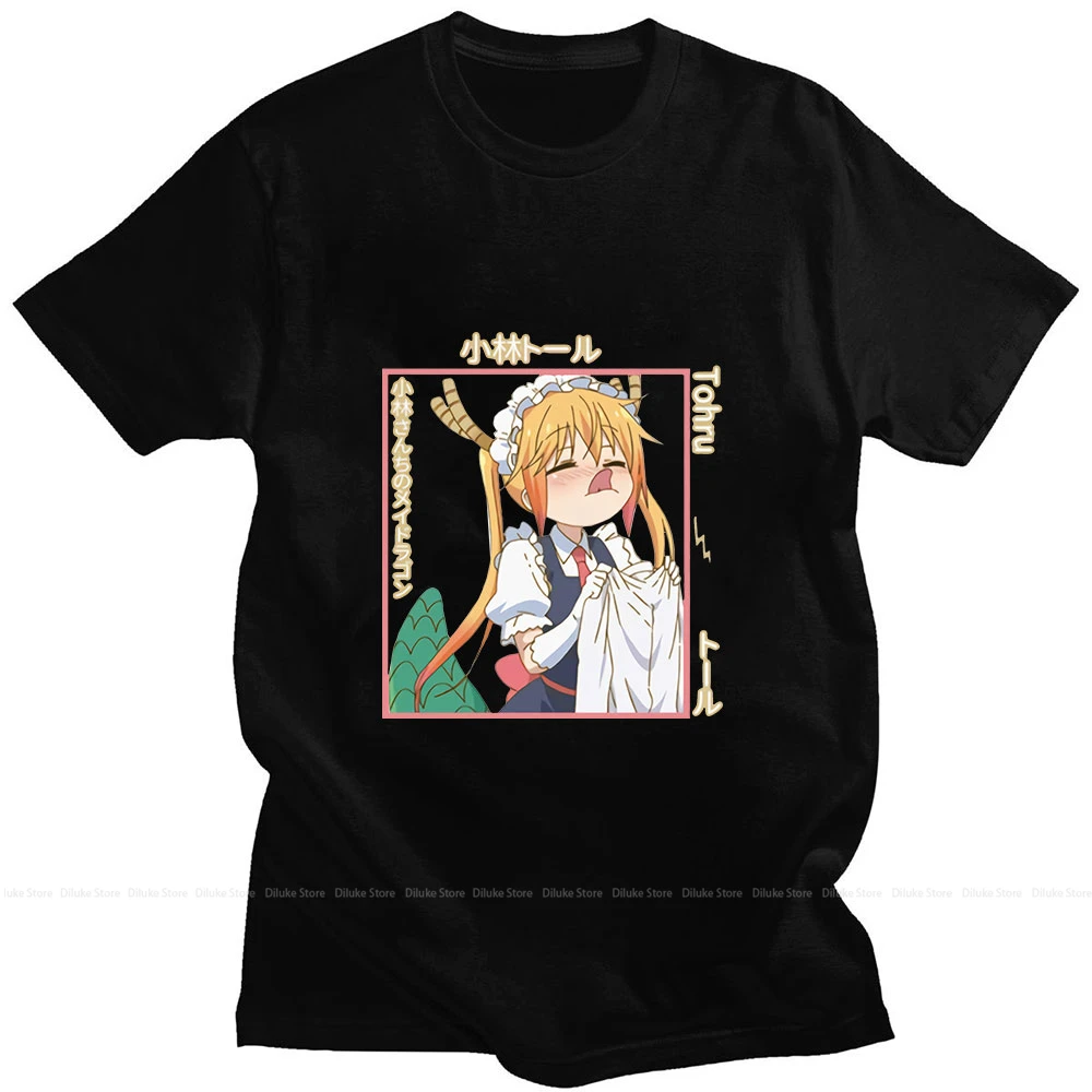 

Miss Kobayashi's Dragon Maid Tohru Anime Gift for Girlfriend Summer Loose Design Niche Short-sleeved Cotton Simple WomenT-shirt