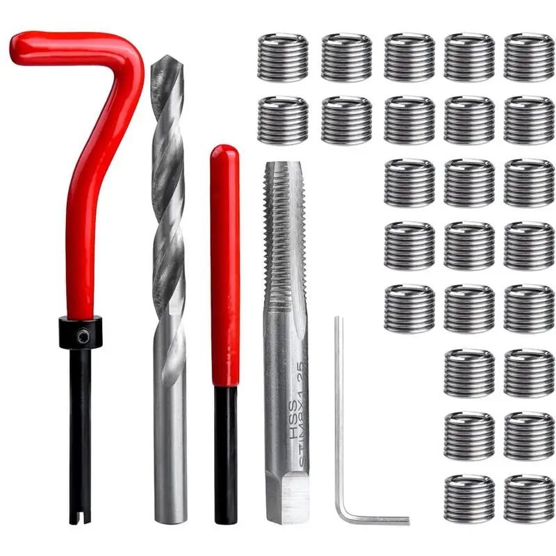 

30pcs Metric Thread Repair Tool Versatile Repair Tool M8x1.25mm Thread Cleaner Tool Easy To Use Durable And Reusable Repair tool