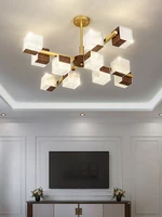 new luxury modern living room chandelier high end atmosphere bedroom light wood grain creative restaurant chandelier
