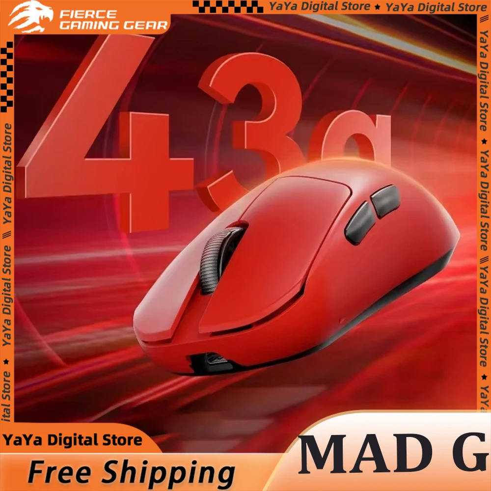 Беспроводная мышь Madlions MAD G MAX 8K PAW3395 с низкой задержкой 2 4G двухрежимная игровая