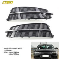 2pcs front fog light cover grill auto spare parts for audi a6l c7 sports edition 2014 2018 4g0807681an 4g0807682an