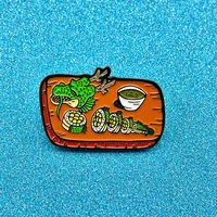 novelty dragon sushi hard enamel pins japanese fashion anime badge cartoon lapel pin brooch for jewelry accessory