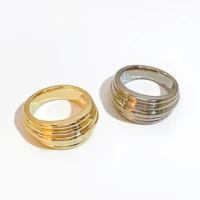 perisbox 4 designs irregular croissants rings chunky circle geometric rings for women textured minimalist rings 2020 jewelry