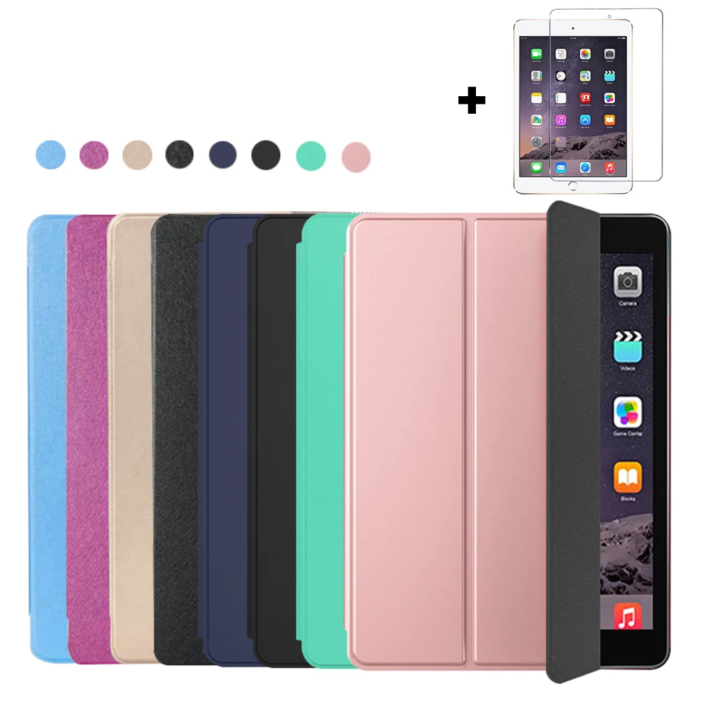 Smart Cover For iPad Mini4 5 6 7.9inch Ultra Slim PU Leather Case + PC transparent back case for Apple ipad mini 6 5 4 3 2 1