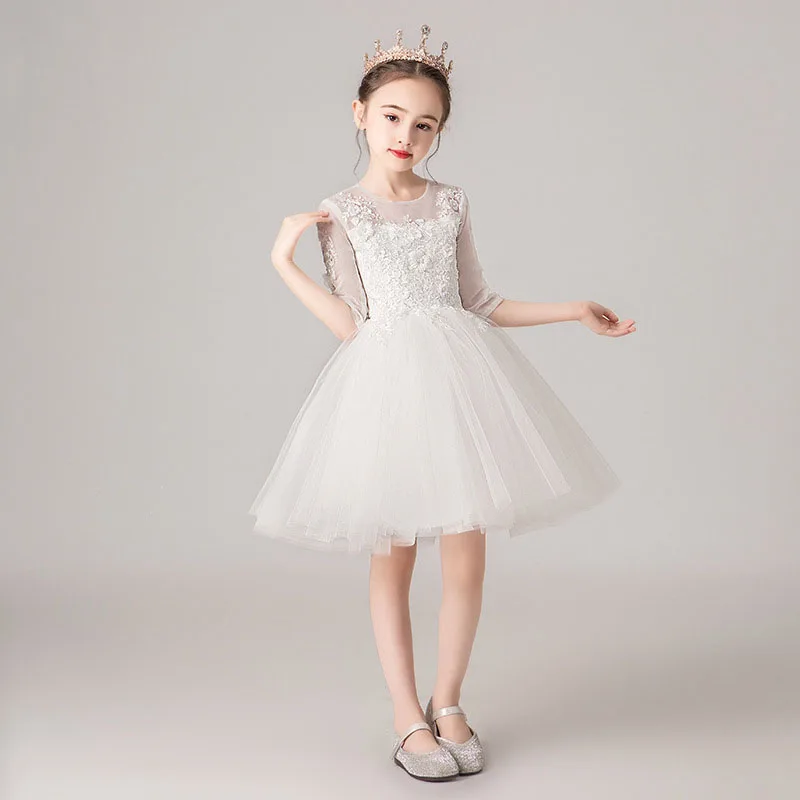

Children's dress Princess dress Little girl piano performance dress girl evening dress Pompous gauze flower boy host runway dres