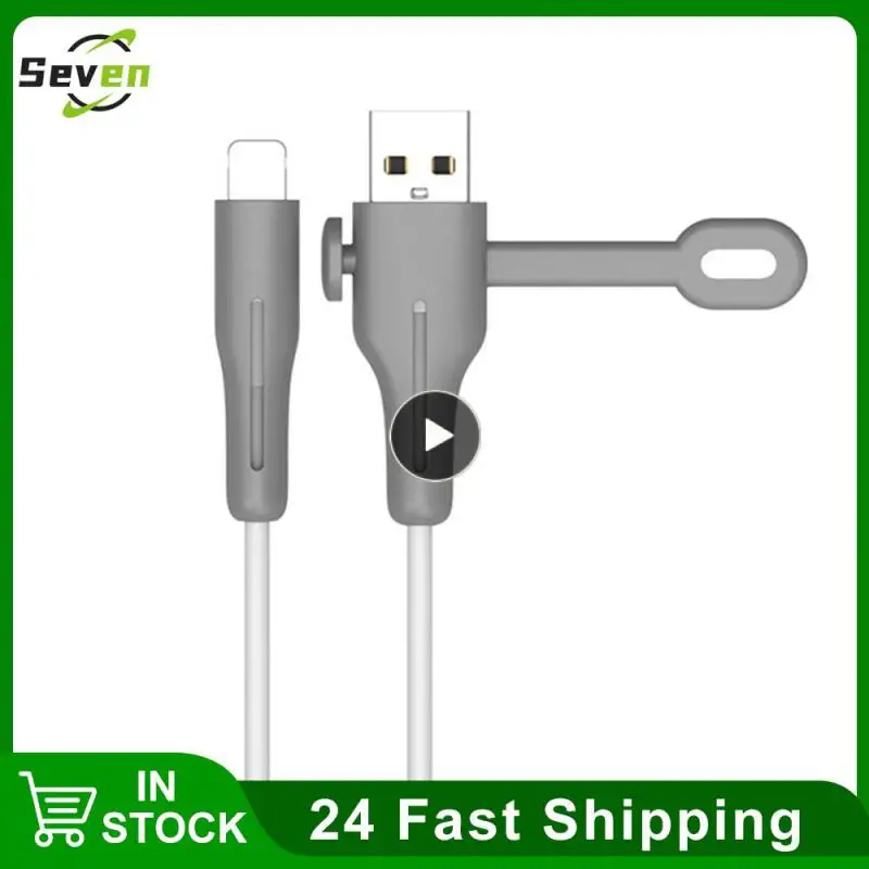 

Perfect Fit Storage Buckle Easy To Carry Pull Bone Bag Packaging Fast Charging Line Protective Sleeve Fit Without Looseness Grey