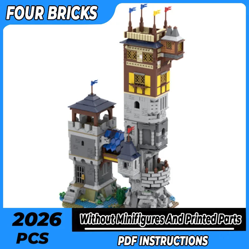 

Moc Building Bricks Fortress Model Castle Of The Two Towers Technology Modular Blocks Gifts Toys For Children DIY Sets Assembly