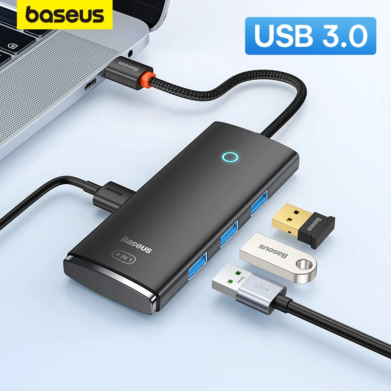 USB-концентратор Baseus 4 в 1, USB Type C на Multi USB 3,0