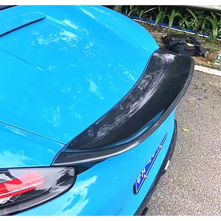 Фото Для Porsche 718 982 Cayman Boxster BKS Style хвостовые плавники из углеродного волокна, задний спойлер багажника, направляющее крыло, комплект кузова с переключателем заднего крыла №2