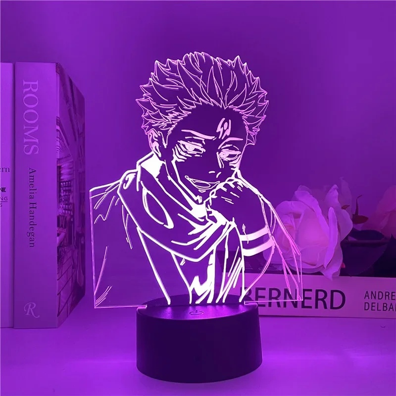 Jujutsu Kaisen аниме лампа Satoru Gojo Geto Suguru 3D визуальные акриловые ночные огни