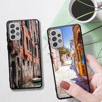 european and american towns phone case for samsung galaxy a91 a80 a72 73 a52 53 a70 a41 a32 a21 a22s a42 phone covers